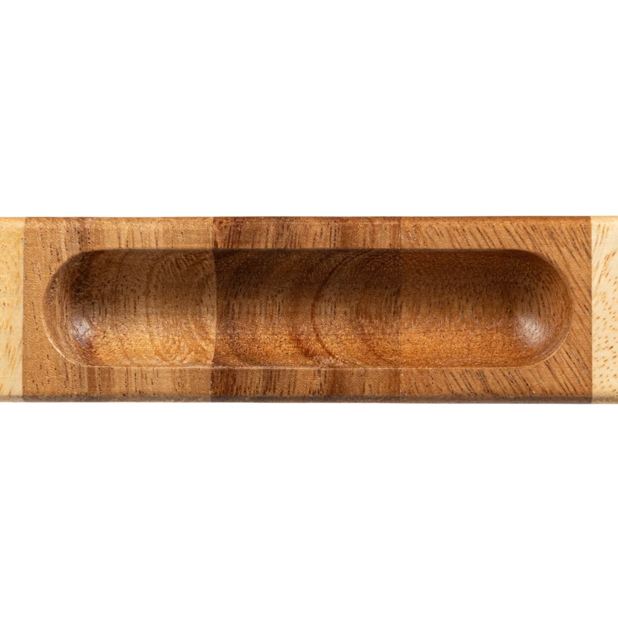 Hello Honey® 14" Natural Suar Wood End Grain Rectangle Cheese & Cutting Board